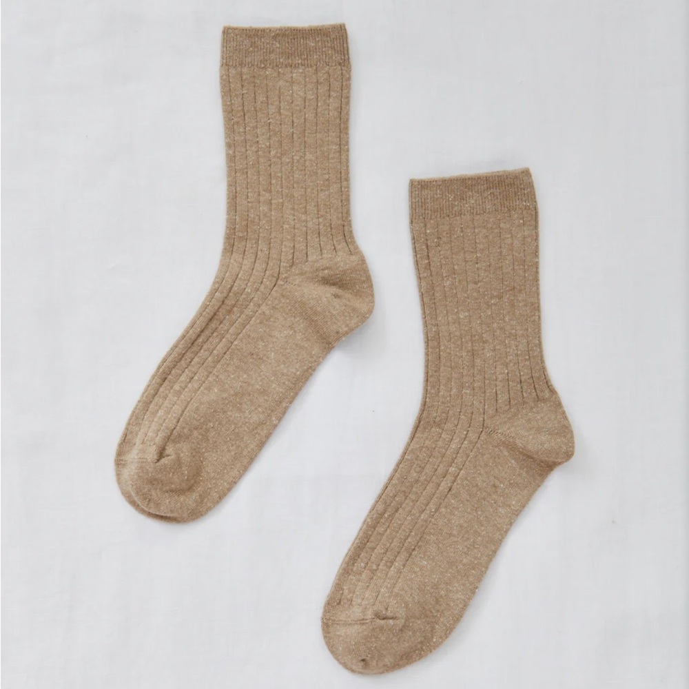 JENNI KAYNE Rib Socks in Stone